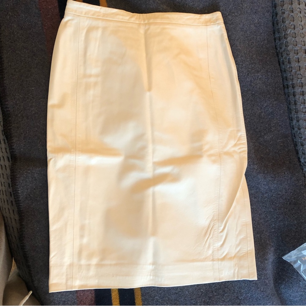 Buttery soft lamb skin leather skirt
